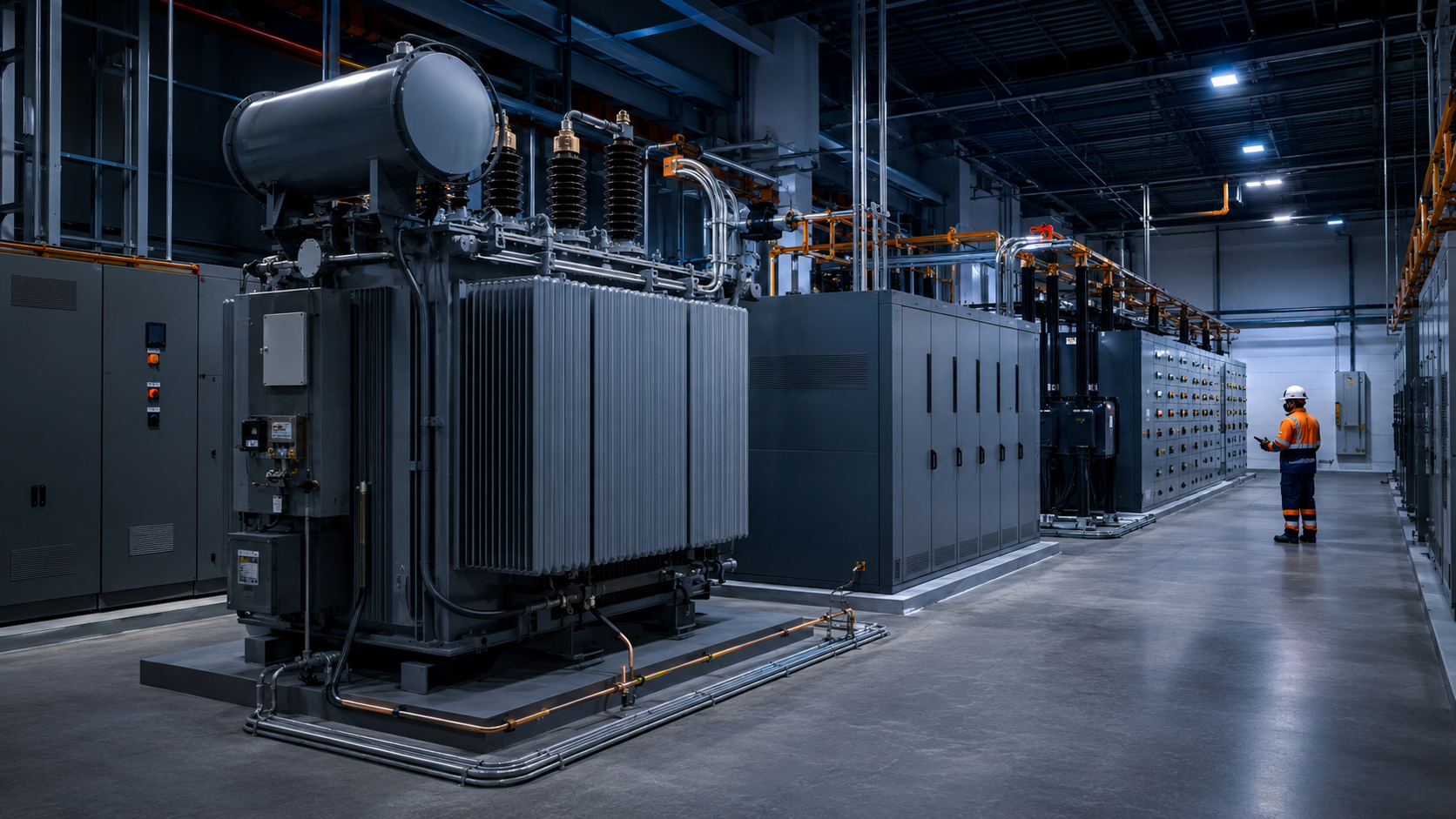 Subestación y distribución eléctrica industrial